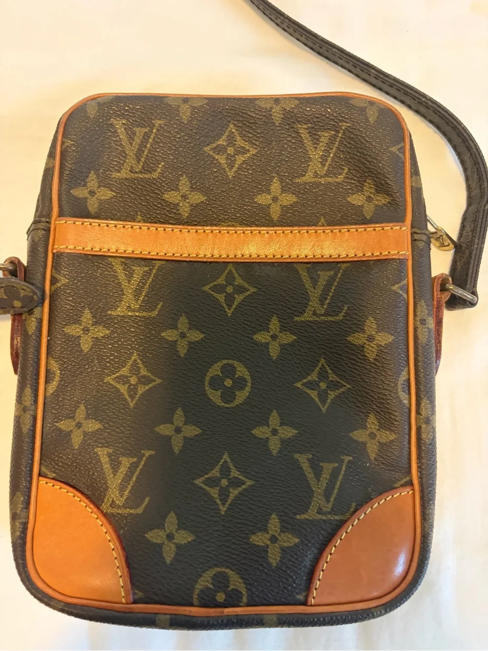 Louis Vuitton Monogram Canvas Messenger Bag - Brown with Tan Trim
